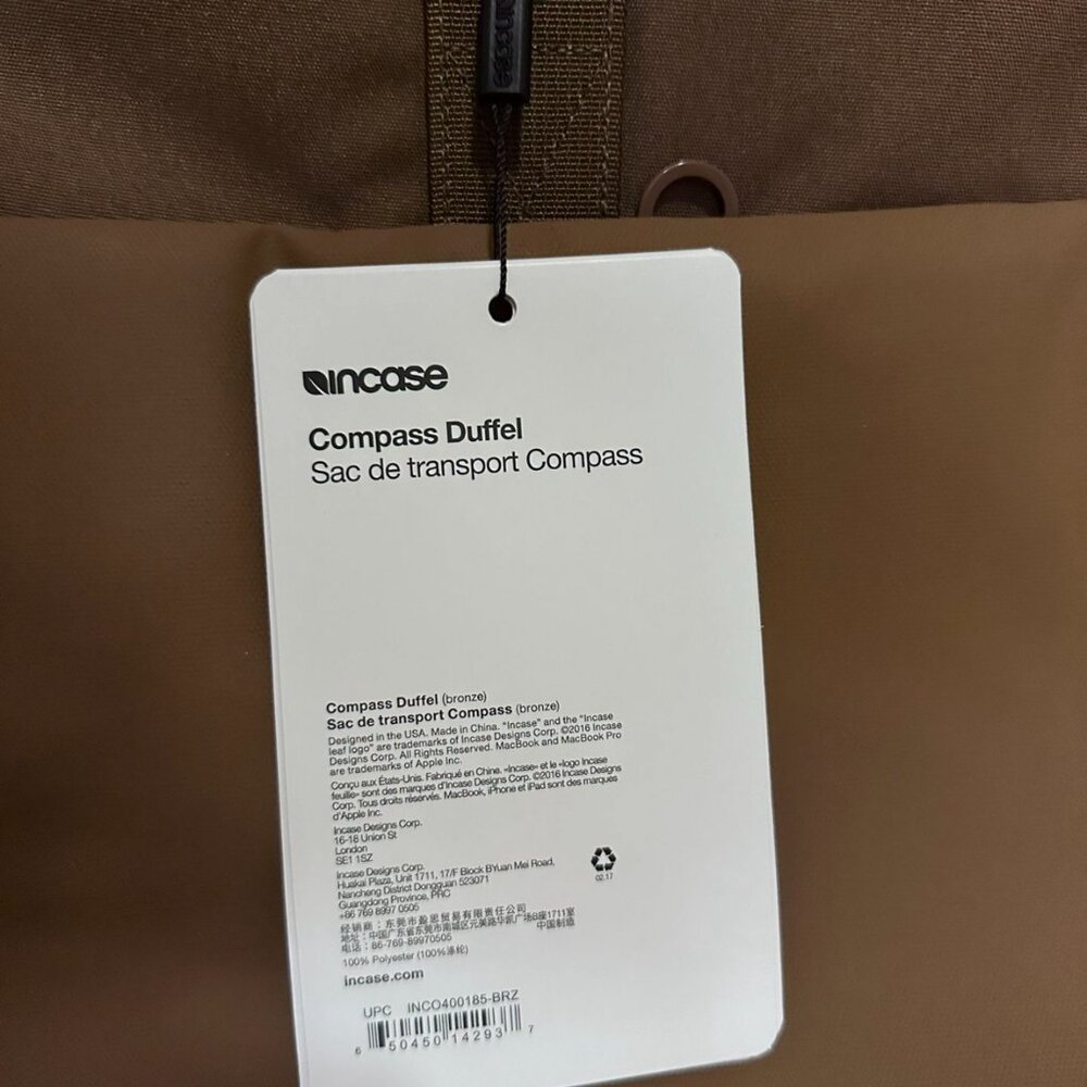 Incase Compass Duffel - Bronze - Picture 3 of 3